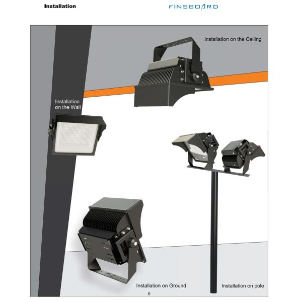 3000-6500K Iluminación de estadios LED Gris oscuro Negro Blanco Color