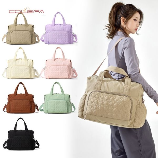 New Custom Nylon Fashion Large Capacity Travel Bag with Wet/Dry Separation Crossbody Yoga Fitness Bag & Handheld Diaper Bag