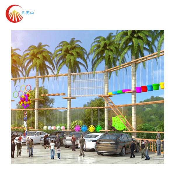 Игровые объекты в парке развлечений Курс приключенческих веревок для детей взрослый