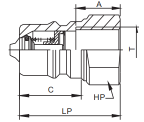Open Close Type Brass Hydraulic Quick Couplings ISO7241B