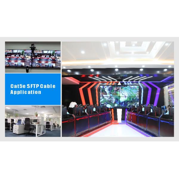 Cable vert SFTP CAT5E 0.510 mm Cable LSZH en cuivre élargi à 350 Hz 24AWG