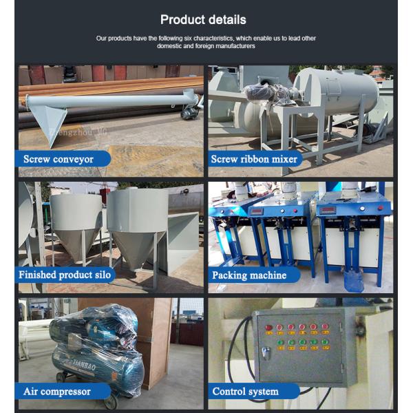 Easy Operation Dry Mix Powder Mortar Mixer Machine Wall Putty Sand Cement Mixing Equipment Ceramic Tile Adhesive Production Line
