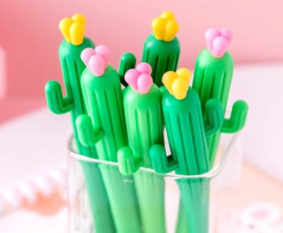 Cute Cactus Neutral Pen Learning Black Signature Pen Primary School Student Award Gift Creative Stationery