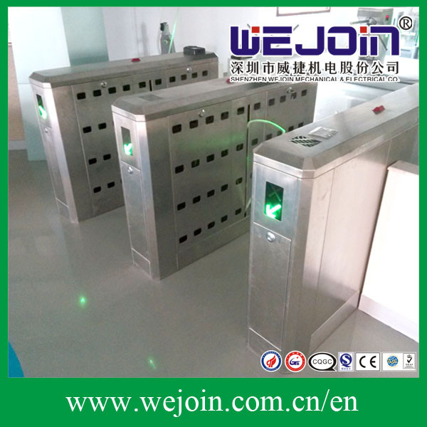 220V Intelligent Flap Barrier with 304 Stainless Steel Housing and IC Card