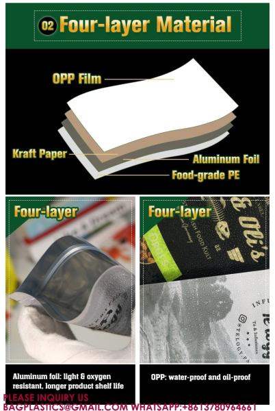 Resealable Food Packaging Stand Up Pouches Dried Fruit Snacks Zip Bags Self-Sealing Bags