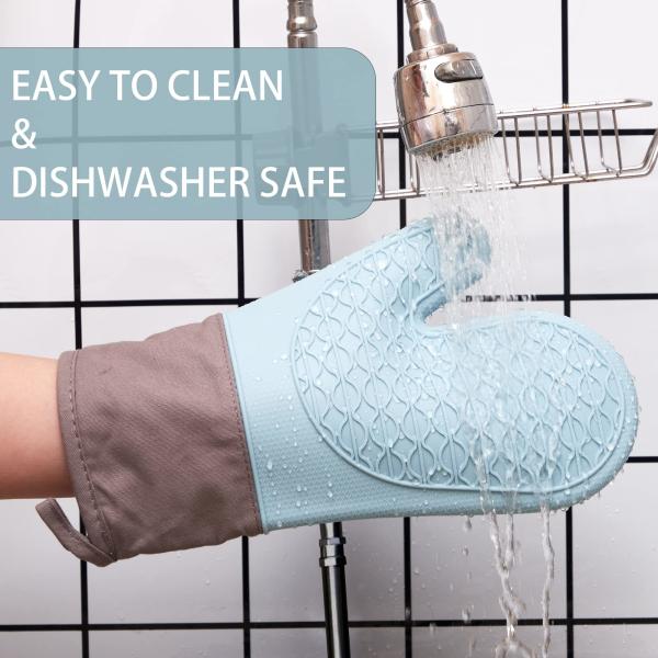 Silicone Heat Resistant Oven Mitts And Pot Holders Sets BBQ Baking Gloves Silicone Kitchen Household Utensil Tools