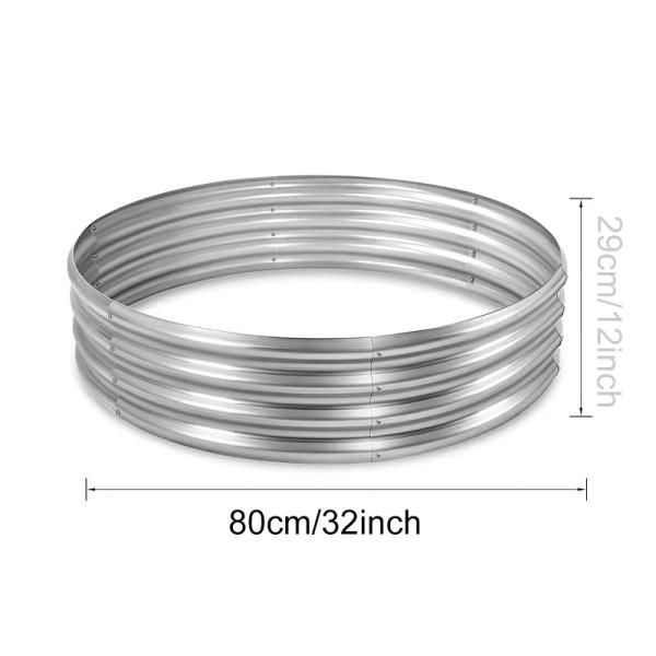 2.6*2.6*1 Ft Lightweight Round Metal Raised Bed  Easy Assembly
