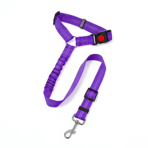Adjustable Pet Car Safety Belt | 2.5cm Heavy-Duty Dog Seat Belt with D-Ring | Universal Vehicle Safety Leash (4 Colors) | Crash-Tested Dog Restraint