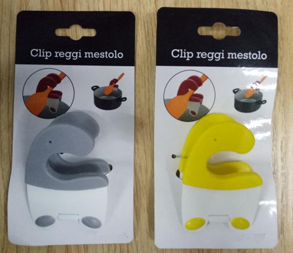 FBTZ102802 PP+silicone material pot side clip for holding spoon