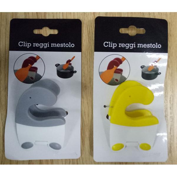 FBTZ102802 PP+silicone material pot side clip for holding spoon