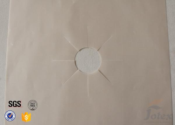 Protetor revestido do queimador de Stovetop da tela da fibra de vidro do bege 27x27cm 0.11mm PTFE