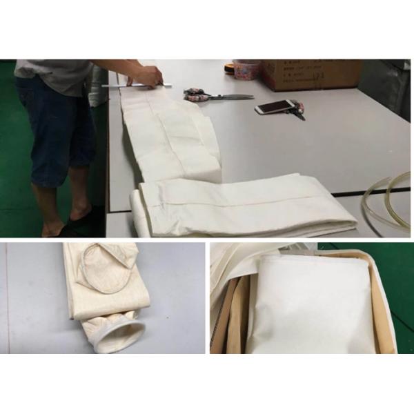 Non Woven Nomex / Aramid Filter Bag Industrial Dust Bag Abrasion Resistance