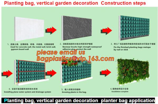 Wall Hanging Planter Bags 25 Pockets Wall-mounted Growing Bags for Indoor/outdoor. Hanging Vertical Garden For Yard plan