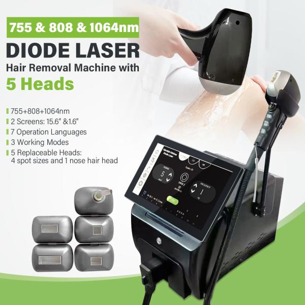 Professional Quick Hair-removing 755&1064&808nm Ice Diode-lasersings Hair
