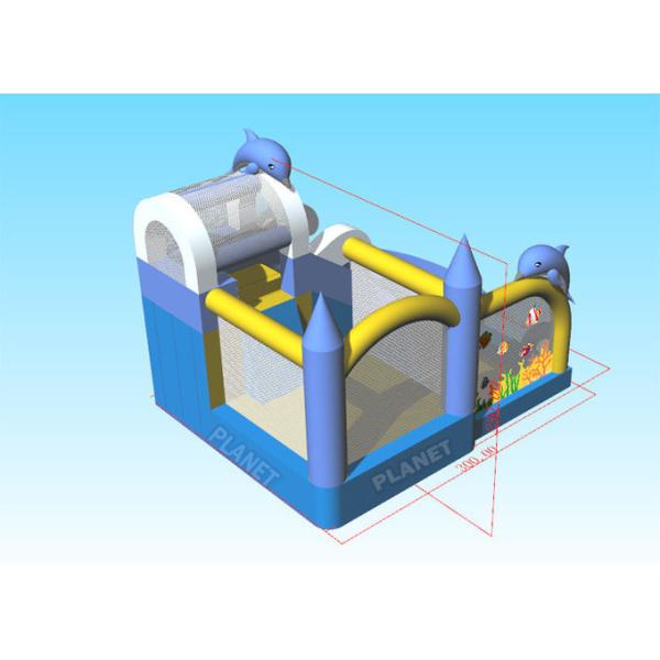 Скольжения дельфина дома прыжка детей CYMK замок раздувного скача