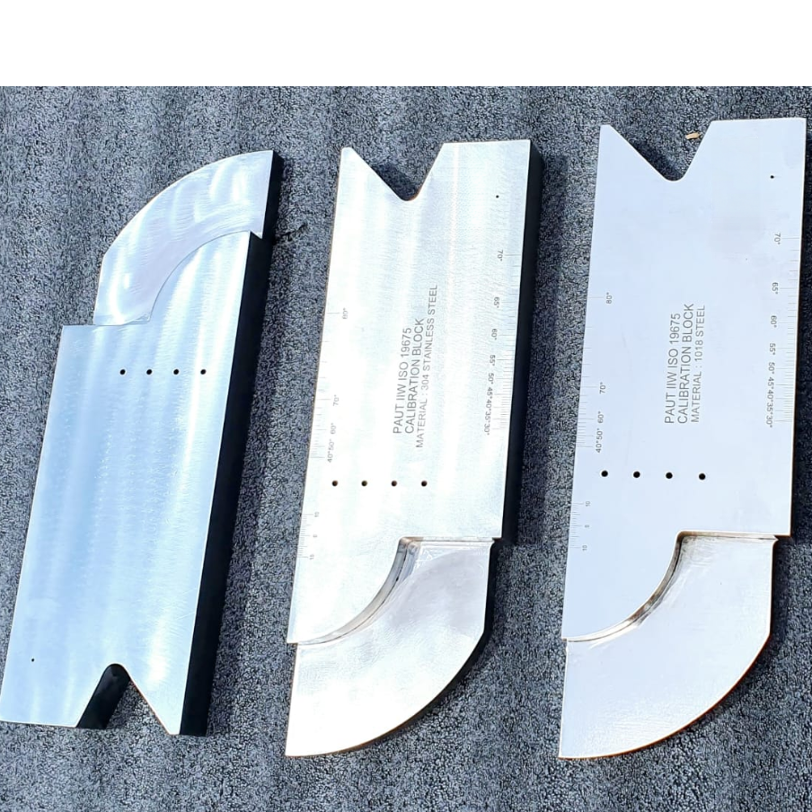 PAUT IIW Calibration Block ISO 19675 300 × 100 × 25 mm