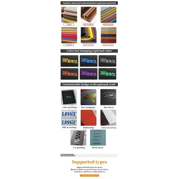 Caja de joyas de LED azul para el embalaje de lujo de los pendientes pulseras collares anillos