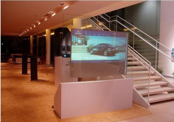 Holographic Reflective transparent projection screen film / Rear Projector Film for window advertising