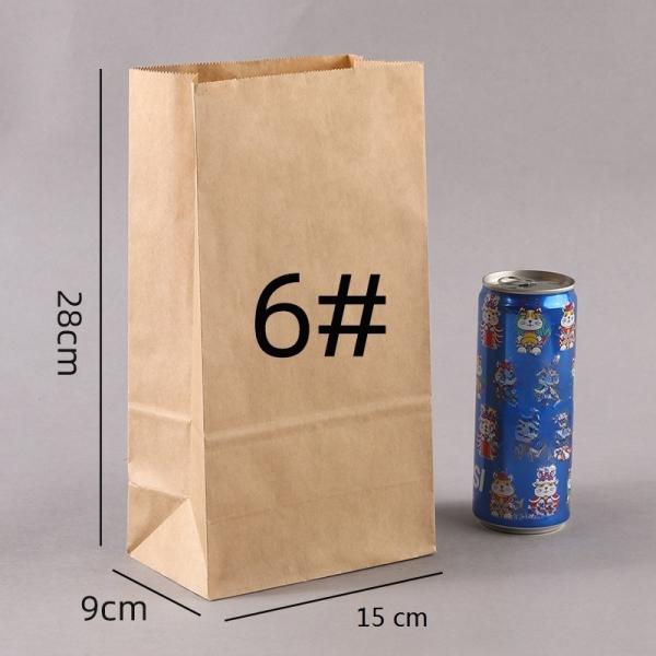 Customized Biodegradable Kraft Paper Bag for Seasonal French Baguette Bread Packaging
