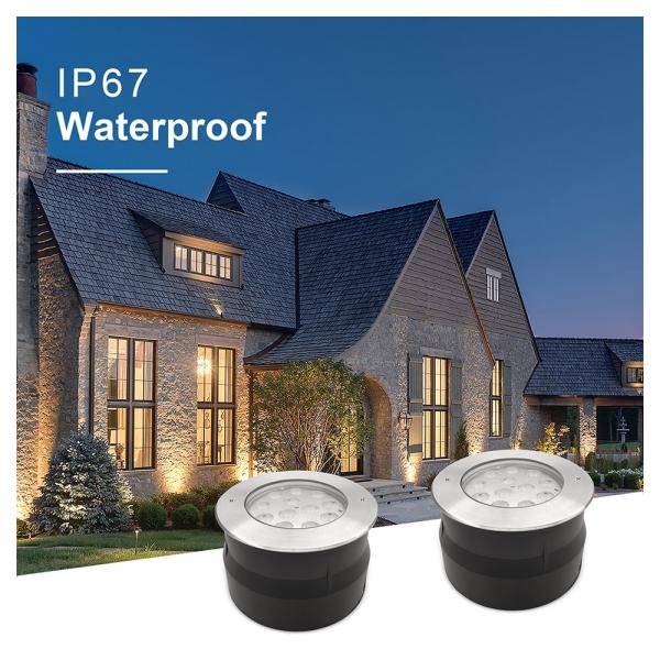 LED Underground Lamps IP67 Aluminum 12W 24W 36W DIA185MM With Asymmetrical Lens
