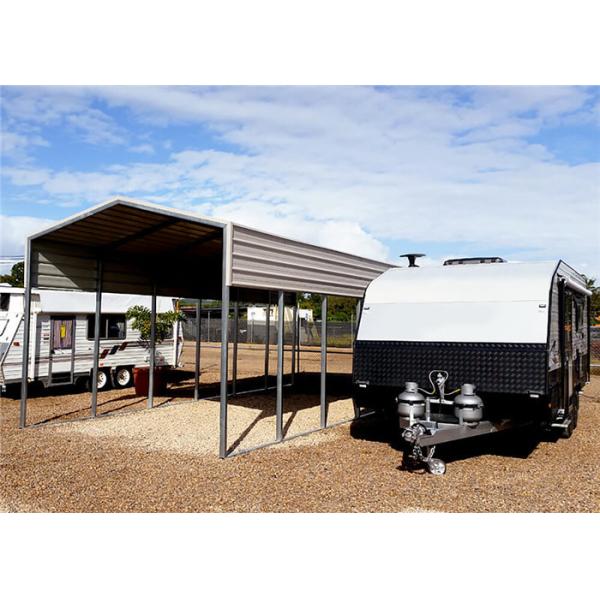 Modern H Steel Structure Garage , Customized Residential Steel Garages