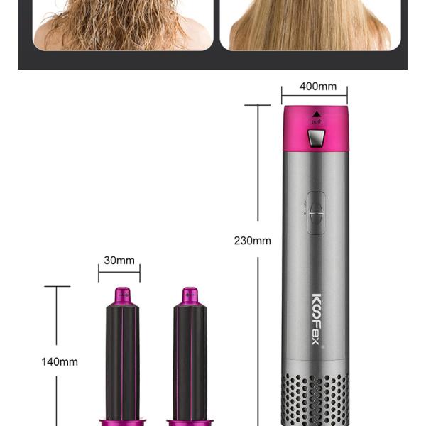 ABS 6 в 1 отделяемом фене для волос Styler один шаг для выправляя завивая суша расчесывать