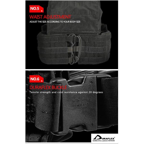 Lightweight Assault Tactical Ballistic Vest Police Swat S - 4XL Size CE ROHS FCC