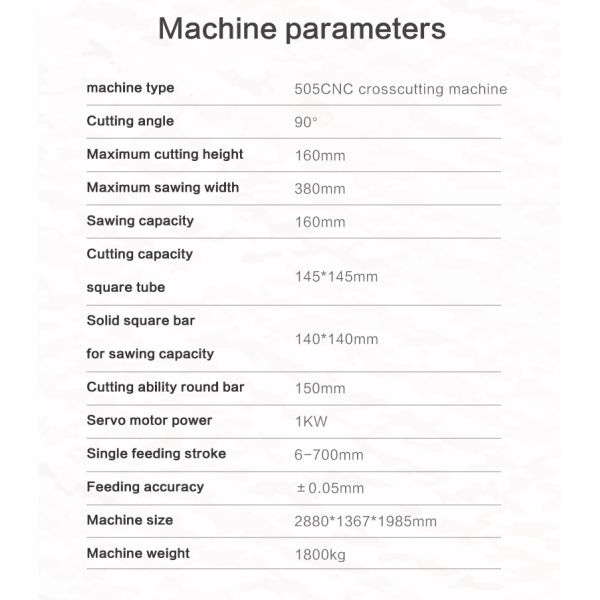 High Precision Cutting Machine 455CNC Automatic Aluminum Cutting Machine