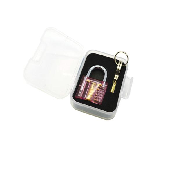 Mini-version Transparent Pink Practice Lock Locksmith Tools