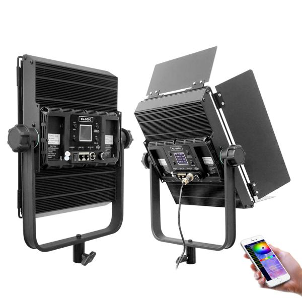 Luz de panel plano grande de 60W con luz de color RGB plegable y temperatura de color ajustable, adecuada para fotografía e iluminación industrial