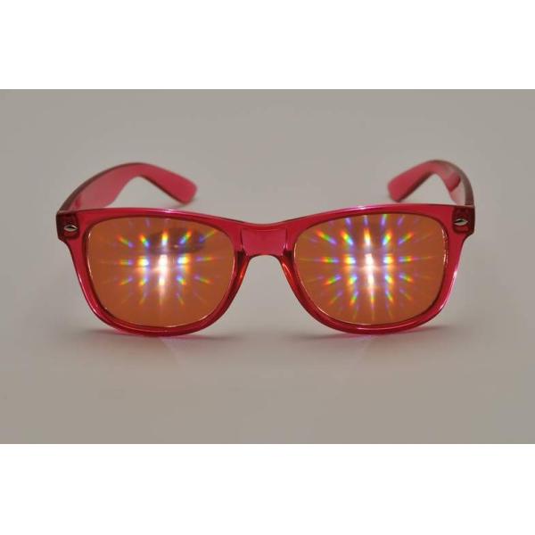 Orange Plastic Diffraction Glasses Use Amber Grating Film Sheets