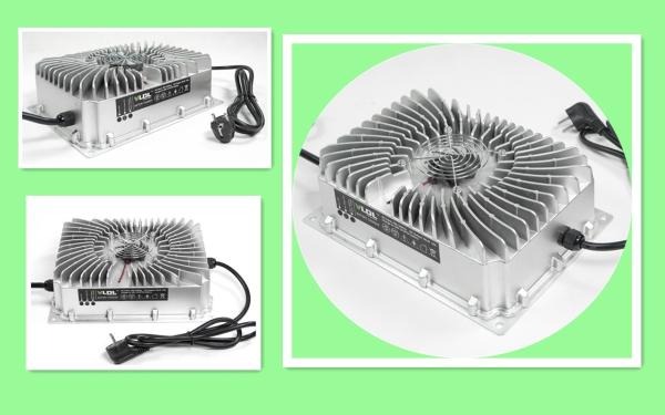 PFC 12V 50A Waterproof Battery Charger Fully Sealed IP65 14.4V / 14.6V / 14.7V Automatic Charging