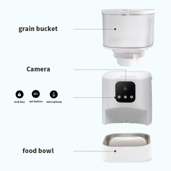 Mobile App Remote Control Cat Feeder 300ml Wifi Cat Food Dispenser
