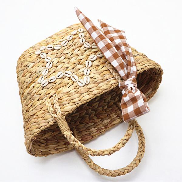 Сумка соломы ведра сумки корзины маленьких девочек сумки Tote пляжа изготовленных на заказ детей лета естественная