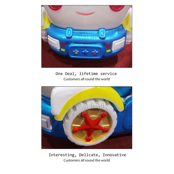 Colorful Kiddy Ride Machine , Momentary Car Kids Fun Racing Game Machine