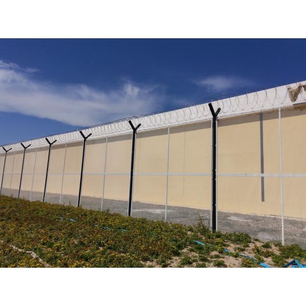 ПВХ покрытый оцинкованный ограждение против восхождения высокая безопасность для аэропорта