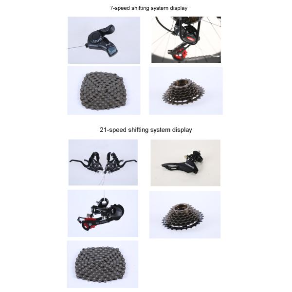 20 Inch Children's Beach Snow Bike 4.0 Fat Tire Mountain Bicycle with 7/21/24/27 Speeds
