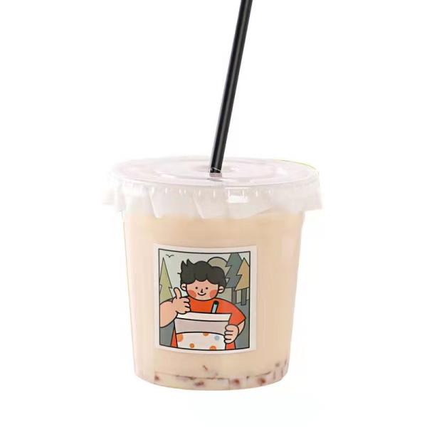 Disposable Bubble Milk Tea Plastic Cups 90ml 500ml ODM