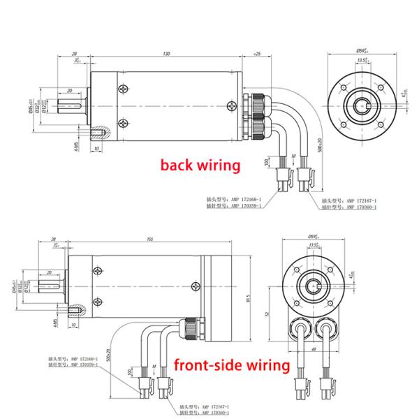 59mm Flange 24V DC 100W Low‑Temperature‑Resistant Gear Integrated Servo Motor, 23Nm Max Torque 2400‑Line Encoder Feedback, Turnstile Speed Gate Barrier Gate Drive Motor
