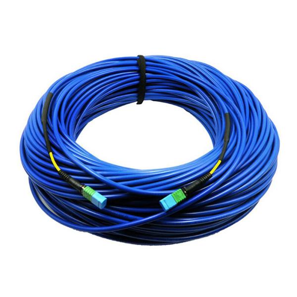 Single Mode Outdoor Fiber Patch Cord , MTP MPO Armored Fiber Optic Patch Cord