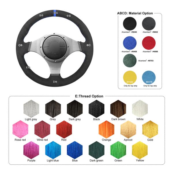 MEWANT For Mitsubishi Lancer Evolution EVO IX 9 VIII 8 VII 7 Steering Wheel Cover Sewing By Yourself Steering Wheel Logo Custom