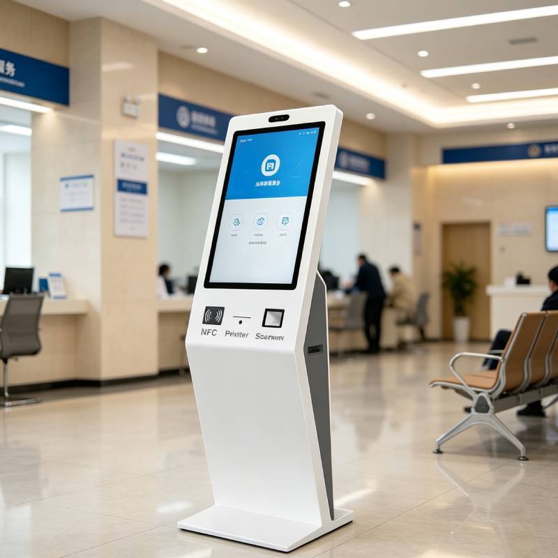 32 Inch Self Service Lottery Raffle Ticket Vending Kiosk POS Payment Terminal With QR Code Scanner And Built In Ticket Printer