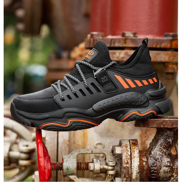 Проницательная и износостойкая летающая тканевая защитная поверхность для безопасности Рабочая обувь против разбивания и пробивания