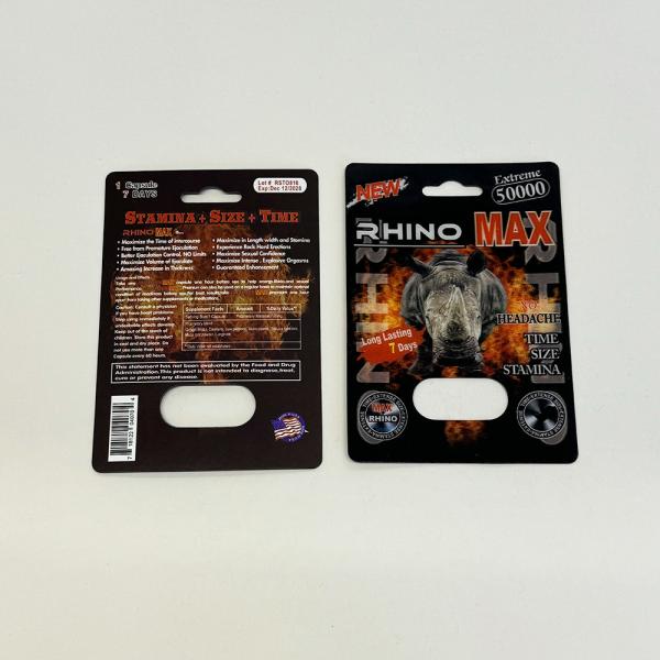 Customized Rhino 69 Enhancing Pill Paper Packaging Box For Secure Dry Storage