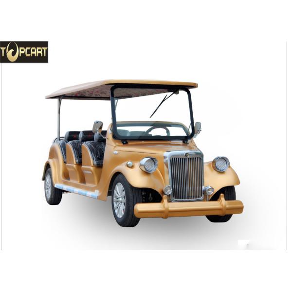 Classic Type Electric Club Car Utility Vehicle With Golden Yellow Color , 8 Seat