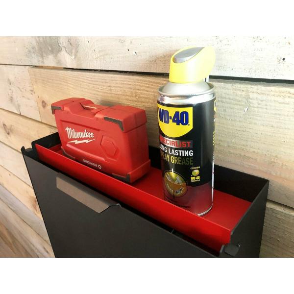 Estante de perforación sin cables montado en la pared Tipo de metal Estante de almacenamiento de herramientas personalizado de hierro