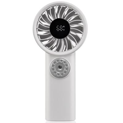 LED Digital Display Battery Operated Handheld Fan Hang Neck Fan Electric Fans Hand Held Folding for Travel