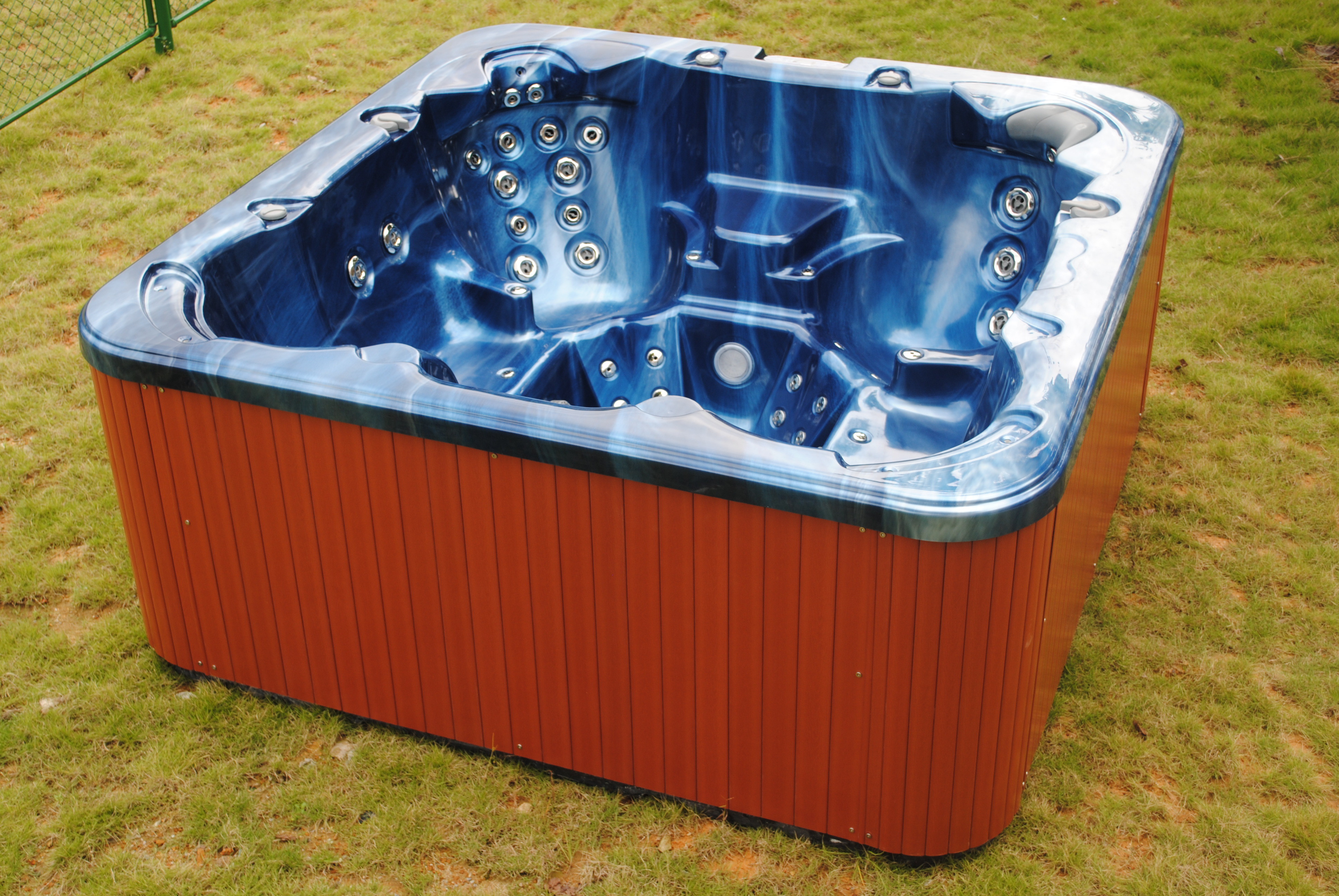 Square aristech cast acrylic massage bathtub 5 - 7 seats hot tub with balboa GS510SZ