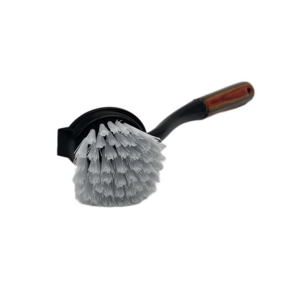 Madera plástica de la escobilla del cepillo de la cocina del hogar con la manija de madera