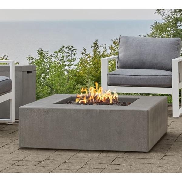 Modern Concrete Propane Outdoor Natural Gas Firepit For All Season